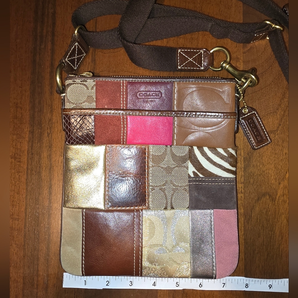 Coach 10439 Patchwork Swingpack Flat Crossbody Ba… - image 5